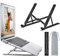 Supporto PC Portatile, Alluminio Ventilato Raffreddamento Porta Notebook, Angolazione Regolabile Portatile Pieghevole Stand Supporto per MacBook/HP/Air/iPad Altri 10-15.6 Tablet(Nero)