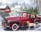 Bits and Pieces 500 Teile Puzzles für Erwachsene - Große 38,1 x 48,3 cm große Puzzles 500 Teile Roter LKW Geschenke Hunde, Zufällige Stanzung, Keine 2 Stücke gleich, Weihnachtslieferung