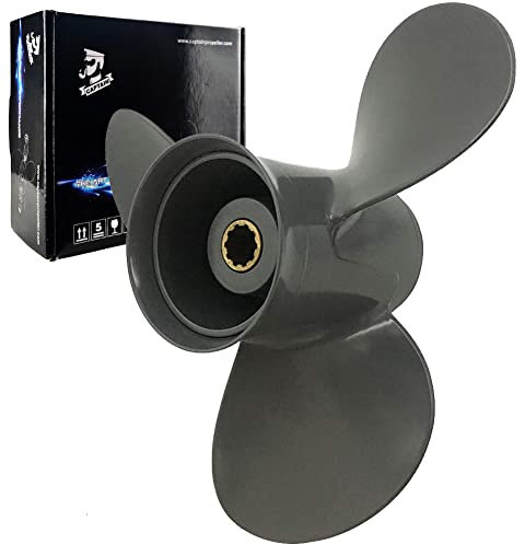 Boatman Außenbord-Propeller aus Aluminium, passend für Honda-Motoren mit 25/30 PS, 10 Verzahnung, rechts