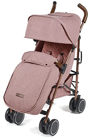 Ickle Bubba Discovery Prime Lightweight Stroller & Pushchair (Dusky Pink) | Compact Folding Travel Stroller, One-Hand Recline, UPF50+ Hood, Max+ Buggy Organiser, Storage Bag, 6 Months to 22kg