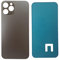 DHLK® Vetro Scocca Compatibile con iPhone 12 PRO Max - Back Glass Big Hole (Nero)
