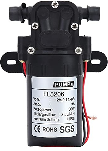 Pompa a diaframma di adescamento motore CC micro elettrica DC 12V/24V 3.5L/min Pompa acqua motore ad aria ad aria mini vuoto per acquario, attrezzature per strumenti(DC12V)