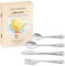 Maverton Set de couverts enfant personnalisé pour garçon - Coutellerie dans coffret imprimé - Cadeau Enfant Thème Animal - Cadeau naissance garcon - Cadeau Personnalisé bébé - Couverts gravés