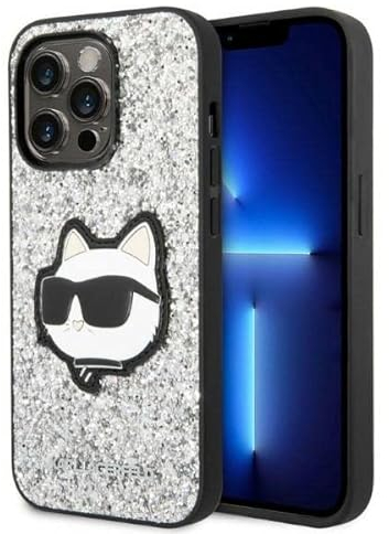 Karl Lagerfeld KLHCP14LG2CPS Hülle für iPhone 14 Pro 6,1 Silber hardcase Glitte