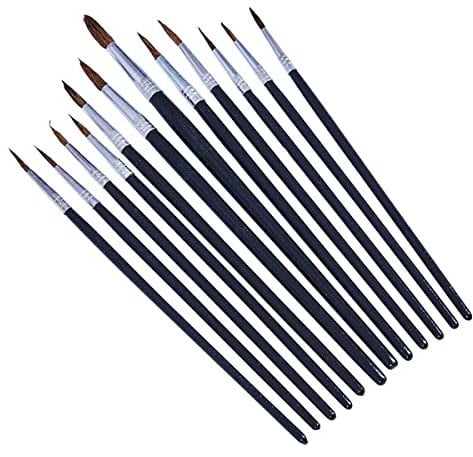 Buystarget Quality Large Set 4 to 0.5 Wide Painting Paint Brush Fine Decorating Brushes (15 X Artists Paint Brush Set Small & Large Round T)