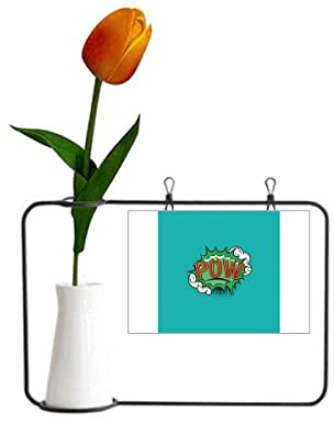 Bubble Pow Künstliche Blumenvase, Cartoon-Design, Grün