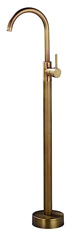 ZYCDP Robinet Salle Bain Baignoire Ilot,Mitigeur Baignoire ilot sur Pied Laiton,Robinet Baignoire ilot Monocommande,Mitigeur De Baignoire Monotrou Chaud Et Froid Monté Au Sol,Antique