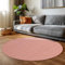 Carpettex Wohnzimmer Teppich - Kurzflor Modern Einfarbig 120 cm Rund Rosa - Waschbar Extra Weich Flauschig für Küche, Schlafzimmer, Kinderzimmer, Esszimmer, Flur
