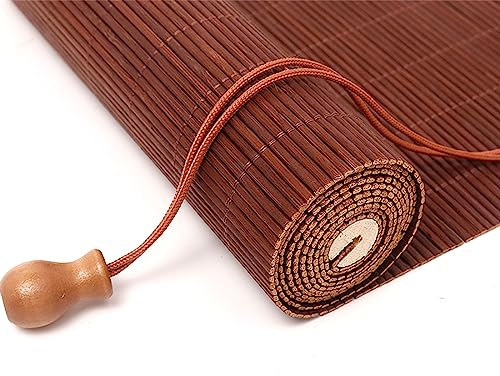 Bambusrollo Rollo Bambus,Retro Bambus Rollo,Garten-Sonnenschutz Jalousien,Rollos aus natürlichem Bambus,Bambus Raffrollo Innen, Anpassbar60*120CM