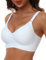 HORISUN Wireless Push Up Full Coverage Bra for Women Seamless Bras with Soft Support Regular and Plus Size (White,2XL)