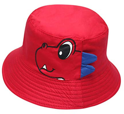 ARtray Uhr Regenbogen Sun hat Mütze für Kinder weiche Berett-Eimer Mütze Baseball Baumwolle Baby Kindermütze Schutz Schal (Red, One Size)