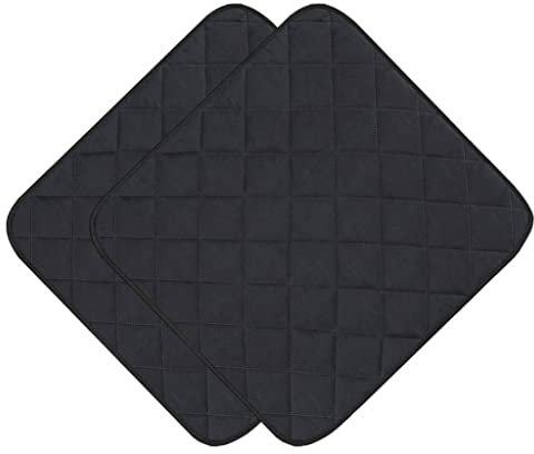 Leisurealeaneag Wiederverwendbare Rollstuhlauflagen, weicher Schutz für Rollersitze, ältere Menschen, Schwarz, 56 x 53 cm