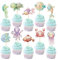 Blumomon 20 Stück Clown Fisch Oktopus Seepferdchen Krabbe Ozean Thema Kuchen Dekoration Ozean Tier Kuchen Topper Birthday Party Dekoration Supplies Geburtstagsfeier Dekoration
