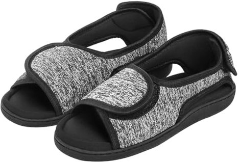 Homme Femme Chaussures Diabétiques Pantoufles Diabétiques Chaussons Orthopédiques Élargie Pantoufles Orthopédiques Bout Ouvert Sandales Diabétiques âgé Pantoufles Antidérapant Pieds Gonflés Obésité M