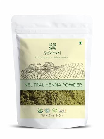 SAMYAM FARBLOSES Henna-Pulver/Cassia Henna – 200-g-Packung, natürlicher Haar-Conditioner, PPD- und chemikalienfrei