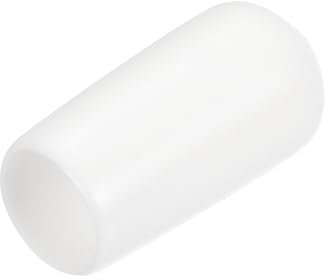 QUARKZMAN 25Pcs Embouts en Caoutchouc de 7 mm de Diamètre Intérieur, Couvercle d'Extrémité Rond en Vinyle, Protecteurs de Filetage de Vis Blancs