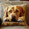 RKFLGEW DIY-Knüpfkissen-Set Labrador Retriever Cartoon-Hund Bezug 43x43cm, Bastelkit für Kinder und Erwachsene, nicht zusammenklappbar