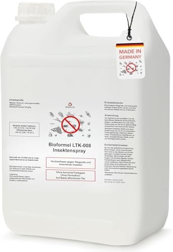 BIOFORMEL LTK-008 Insektenspray für fliegende & kriechende Insekten bekämpfen - Insektenmittel - Anti-Insekten-Spray mit Sofortwirkung - Insektenschutz Spray mit Langzeitschutz (5 L)