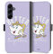 Klapphülle kompatibel mit Samsung Galaxy A55 5G Handyhülle aus Kunst Leder schwarz Flip Case Die Schöne und das Biest Disney Tassilo
