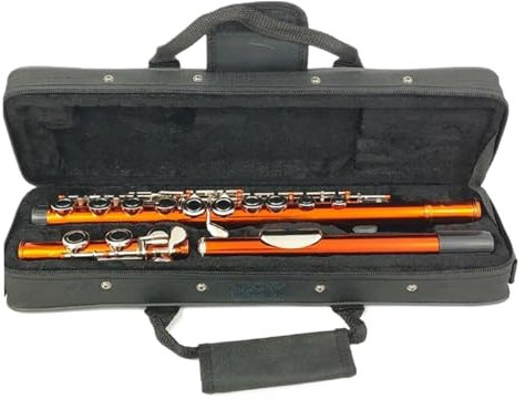 Flöte Flöte 16 Geschlossene Löcher C-Tasten Instrument Vernickeltes Kupfernickel Tangerine-Flöte Mit E-Taste Leistungstyp Für Anfänger