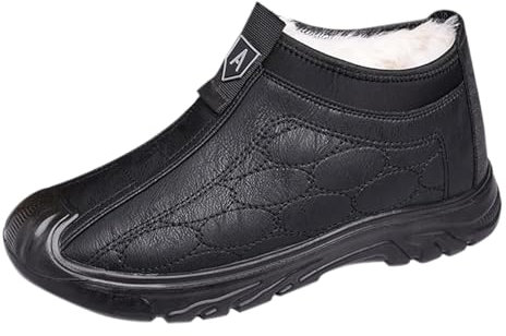 Stivali da neve da uomo, impermeabili, invernali, caldi, stivali in gomma con imbottitura antiscivolo termica, stivaletti foderati bassi, scarpe sportive da uomo comodi, leggeri stivaletti imbottiti,