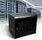 WUDLEP Data Server Rack Data Cabinet, 9U 400mm Deep Wall Mounted Black Storage Rack for 19” IT Equipment, A/V Devices, Server Room Computer Equipment with Mesh Door, Cooling Fan, Removable Side Panels