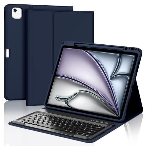 WINCHKING Clavier pour iPad Air 13 Pouces M3 2025 - Coque Clavier pour iPad Air 13 Pouces M2 2024, AZERTY