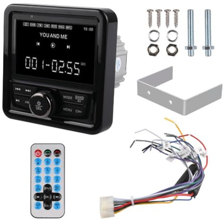 FPHADO Radio Marina FM Am MP3 Reproductor Multimedia EstéReo Impermeable Bluetooth USB AUX Receptor para UTV ATV SPA RZR