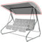 WingFly Replacement B&Q Colorado 3 Seater Garden Swing Hammock Canopy Top Cover Only, For Swing Garden Hammock (Grey 204 * 117)