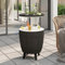 KTHLBRH Mesa Nevera 3 en 1 Polipropileno Negro Mesa de jardín