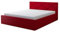 A&J MöbelLand Polsterbett VIGI 180x200 mit Matratze, Lattenrost und Bettkasten. Farbe:Rot
