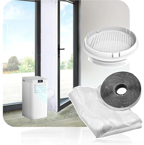 Kit Calfeutrage Climatiseur, Calfeutrage Fenetre Climatiseur, Kit FenêTre Climatiseur Mobile 400cm, Aucun Perçage Requis, Facile à Installer, Pour Climatiseurs Et SéChoirs Mobiles. (400CM)
