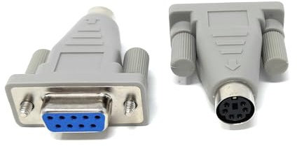 DRUT Adattatore seriale da DB9 femmina a PS/2 Mini DIN 6 pin femmina | Convertitore mouse Legacy per dispositivi con porta seriale