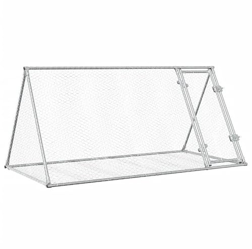 Hasenstall aus verzinktem Stahl 200x105x91 cm - Robustes Gehege für Kleintiere wie Kaninchen & Meerschweinchen - Wetterfest & langlebig für Innen- & Außenbereich