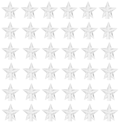 DECHOUS 100 Stück Teiliges Sternförmiges LED Lampenschirm Kunststoff Lampenabdeckungen für Lichterketten Sicherer Glatter DIY Lampenschirm für Weihnachtsbaum Partydeko Kreativ und