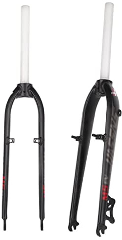 FKXSXAZ Fourche Rigide pour VTT 26/27,5 - Pivot Droit sans Filetage 1-1/8 - Freins à Disque/V-Brake - Fixation Rapide - Alliage d'aluminium - Fourche Avant Ultra-légère
