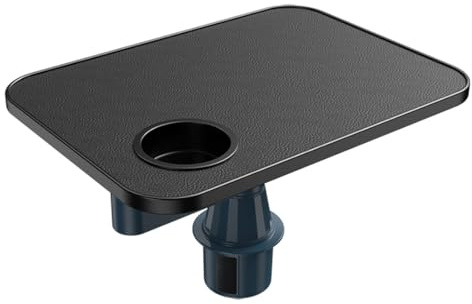 RCXTechPro Tragbarer Autositz Tabletttisch, 360° Drehbarer Verstellbarer Montierbarer Laptop Auto Tisch Organizer Für Auto Fahrersitz, Rutschfeste PU-Leder Platte Für Mahlzeiten, Arbeit, Studium