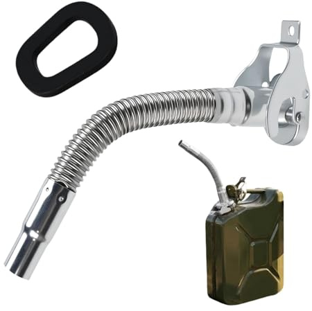 Bec Verseur pour Bidon Métallique 30 cm – Tube Rallonge en Acier Inoxydable | avec Joint Étanche – Compatible 5L 10L 20L – Pour Essence Diesel Eau – Pour Auto Poids Lourd Moto Bateau