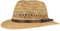 Breiter Chapeau de paille pour enfant - Chapeau d'été - 100 % paille - En cuir synthétique, naturel, 51