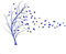 Baum im Wind fallende Blätter Vinyl Wandtattoo Große Größen 56 Farben Wanddekoration Floral Style / T11 (Vinyl Wandtattoo 2 Farben, S Größe - 70 x 100 cm)