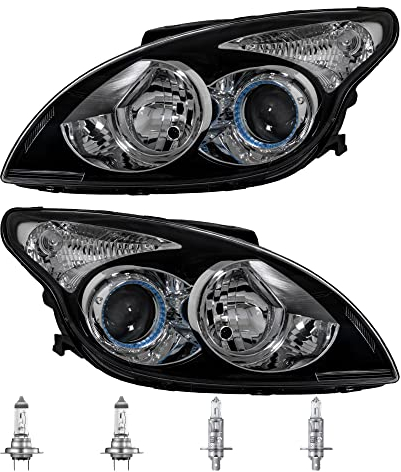 EISENFELS Bundle Set 69593037 Scheinwerfer rechts & links + Leuchtmittel H1 Classic + H7 Classic kompatibel mit i30 FD