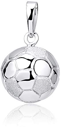 Materia Fussball Anhänger Silber 925 Herren Schmuck KA-461-Silber