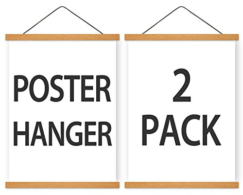 Posteraufhänger Magnetrahmen, starker Magnet, Holz Poster Aufhänger für Diamantmalerei, Karten, Bilder, Drucke, Schriftrollen, Leinwand-Kunstwerk, Filmposter, Schlafzimmer, Büro, Esszimmer, Teak