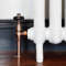 Castrads Windsor Thermostatic Traditional Radiator Valve & Lockshield Set (Antique Copper with Pipe Covers)