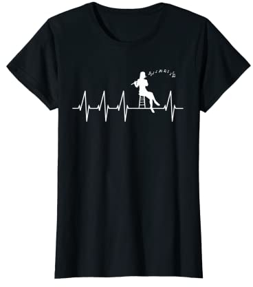 Flûte traversière battement de cœur Cadeau Concert Joueuse de flûte traversière T-Shirt