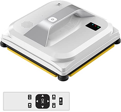 Topchances Roboter-Fensterreiniger – Smart Glasreinigung Robotertechnologie App & Remote Powered Washer für Tisch hohe Fenster Decke magnetisch automatisch für den Innen- und Außenbereich – Weiß