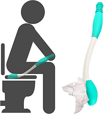 DZOZO Toilet Aid Tool Toilet Tissue Aid Tissue-Stick Toilet Helper Bottom Wiper Toilet Aid Paper Tissue Grip Toilet Wipe Helper Bum Wiper Stool Wiping Stick