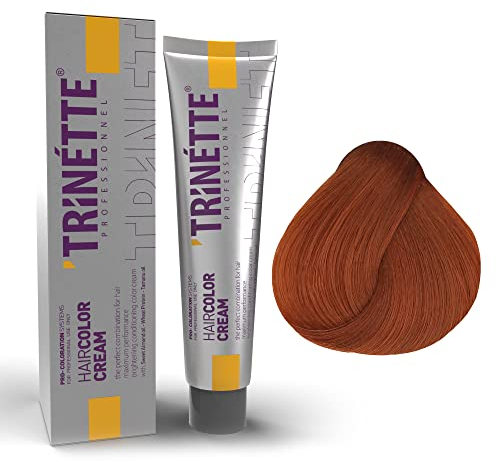 TRINETTE Hair Color Cream | Haarfarbe Creme | Coloration Creme für Profi | 100ml (No 7.44)