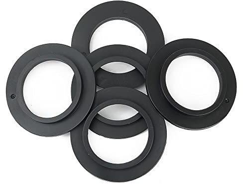 Lot de 5 joints toriques en caoutchouc pour bonde de baignoire, lavabo, évier ou panier de 82/83 mm (convex)