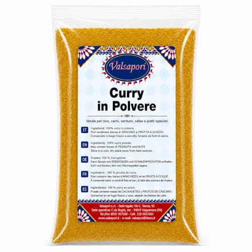 Valsapori Curry in Polvere, Miscela di Spezie per Riso e Pollo, 100 g | Per verdure, legumi, cous cous, zuppe e salse speziate; consistenza fine per una distribuzione uniforme in cottura
